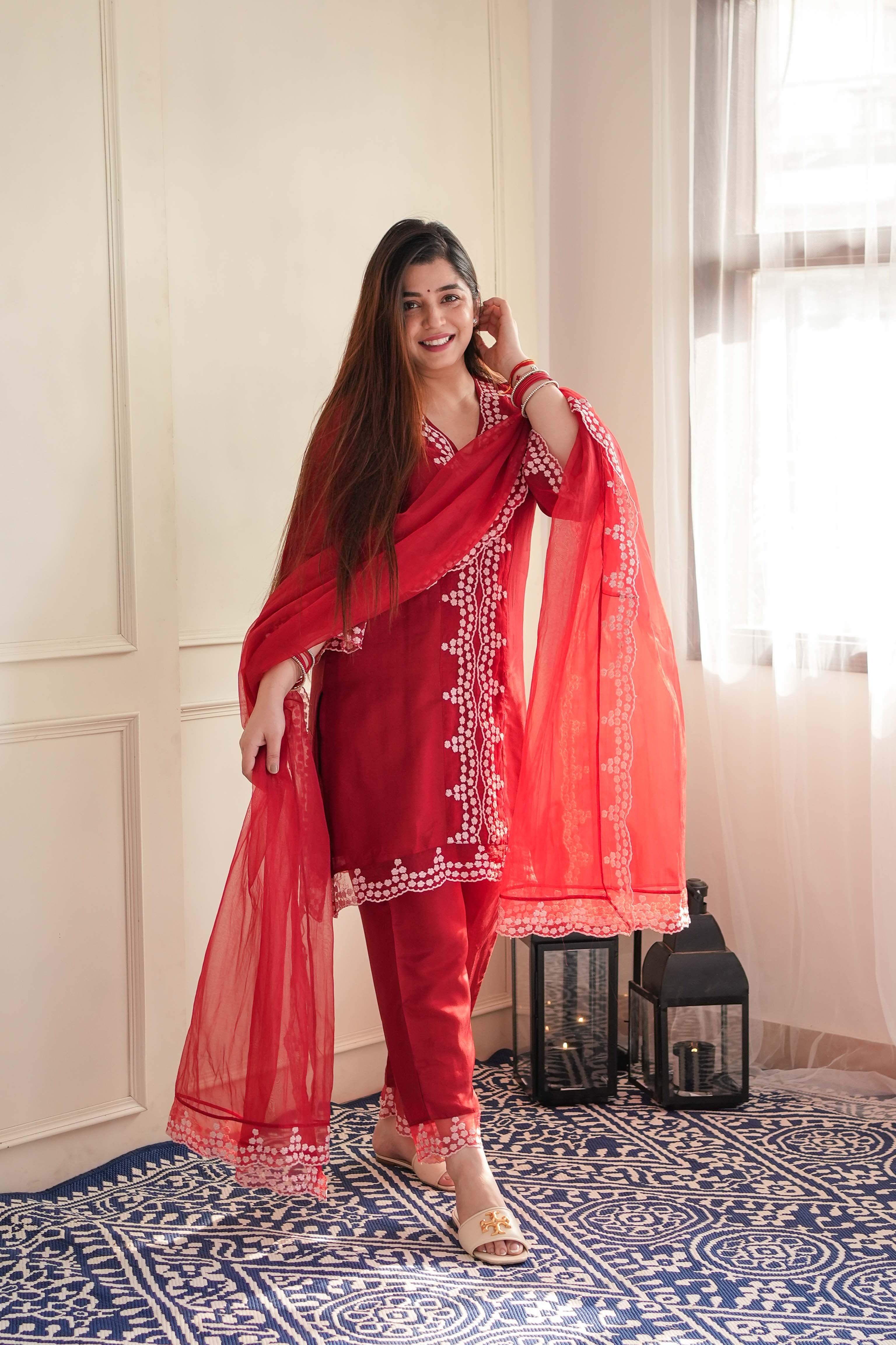 Red Colored Indian Suit