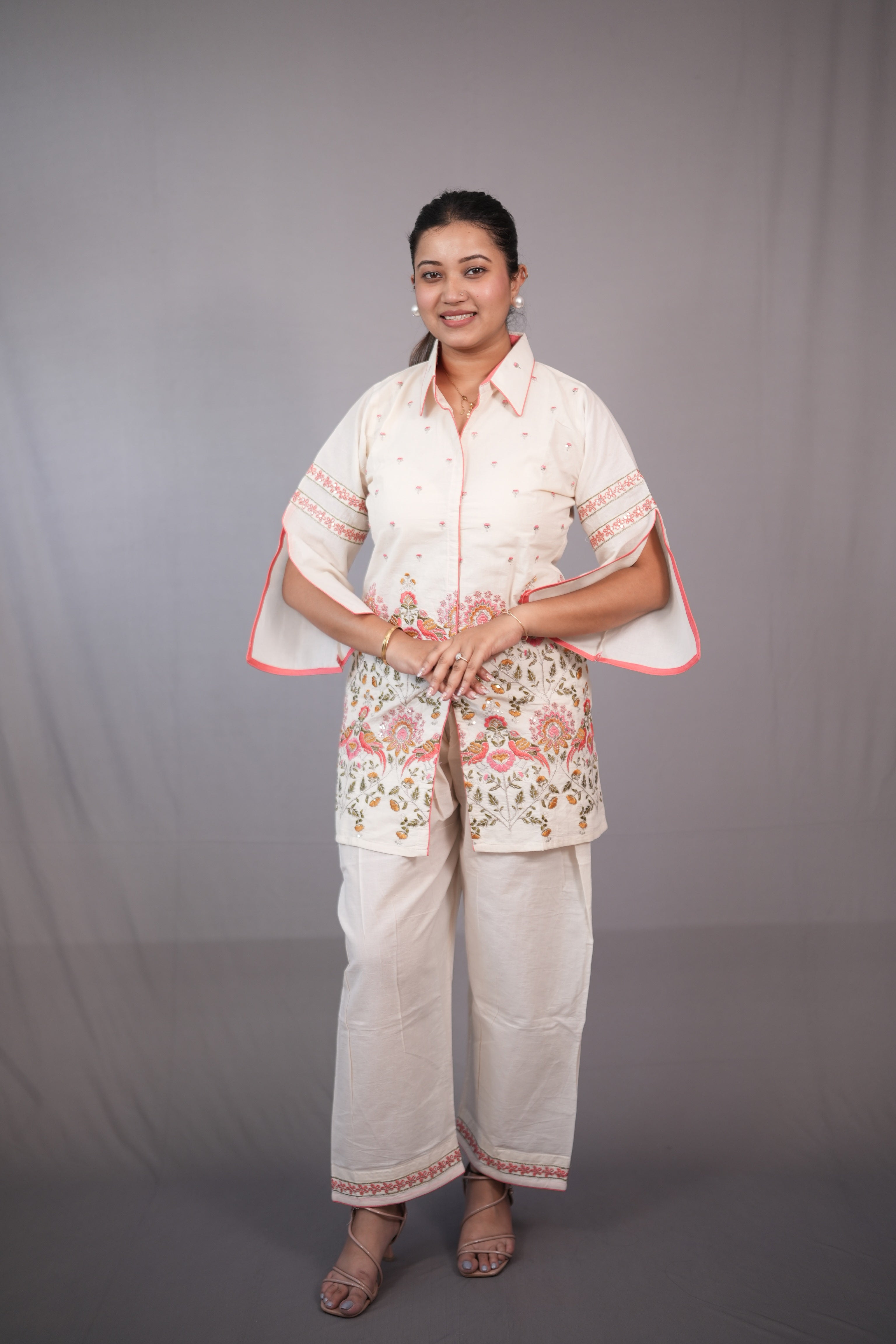 indo western printed co ord set