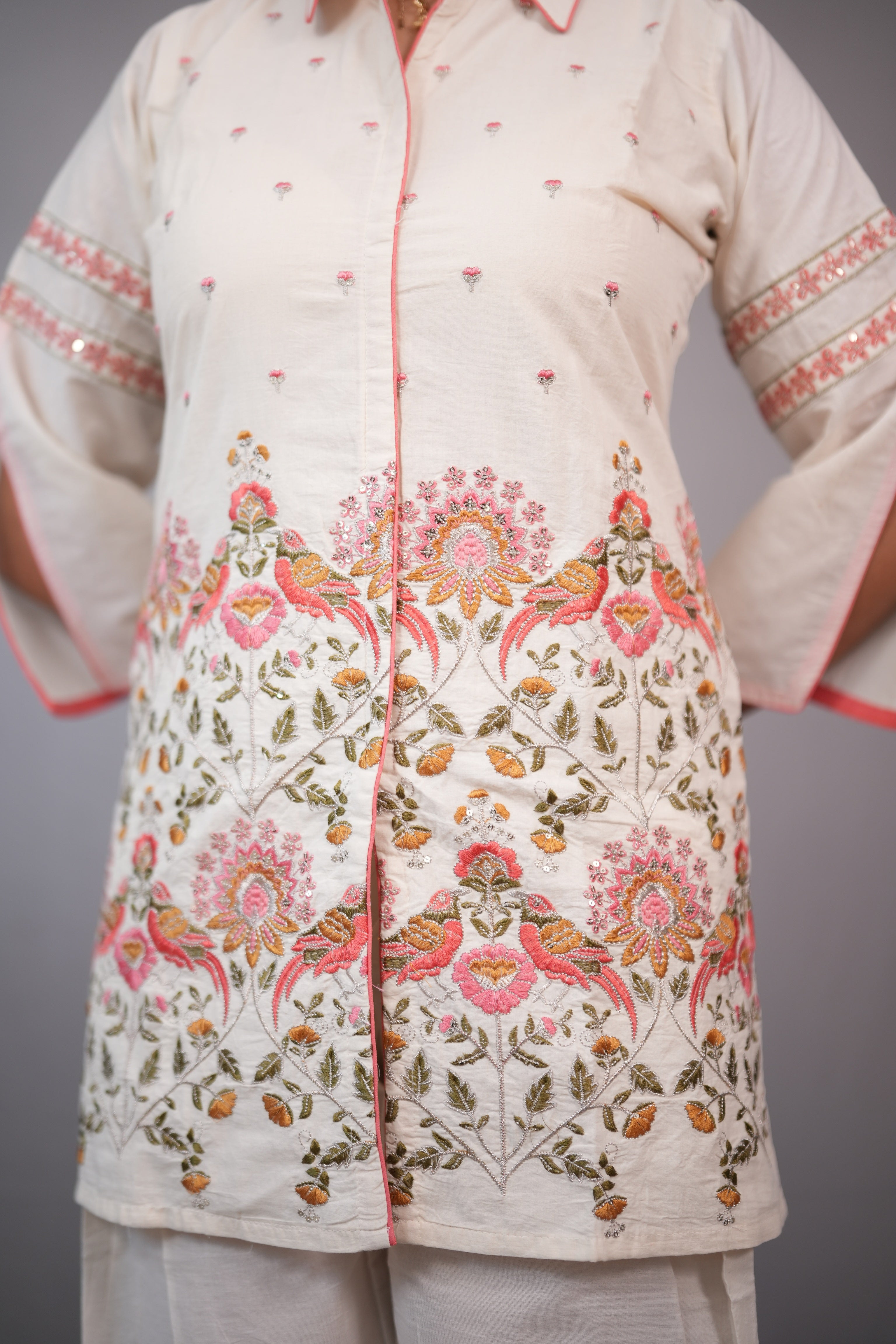 indo western printed co ord set