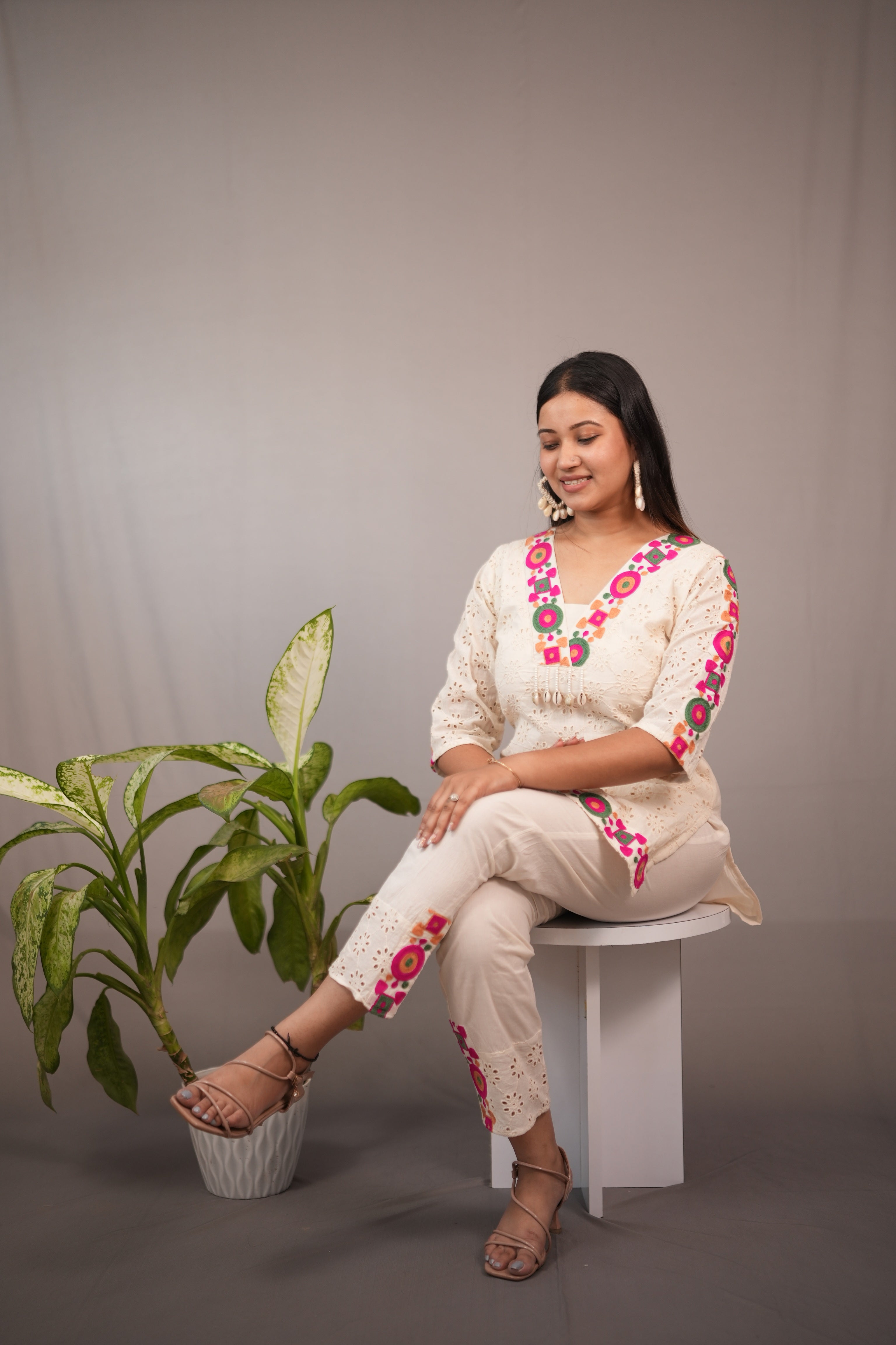 Boho bloom kurta set