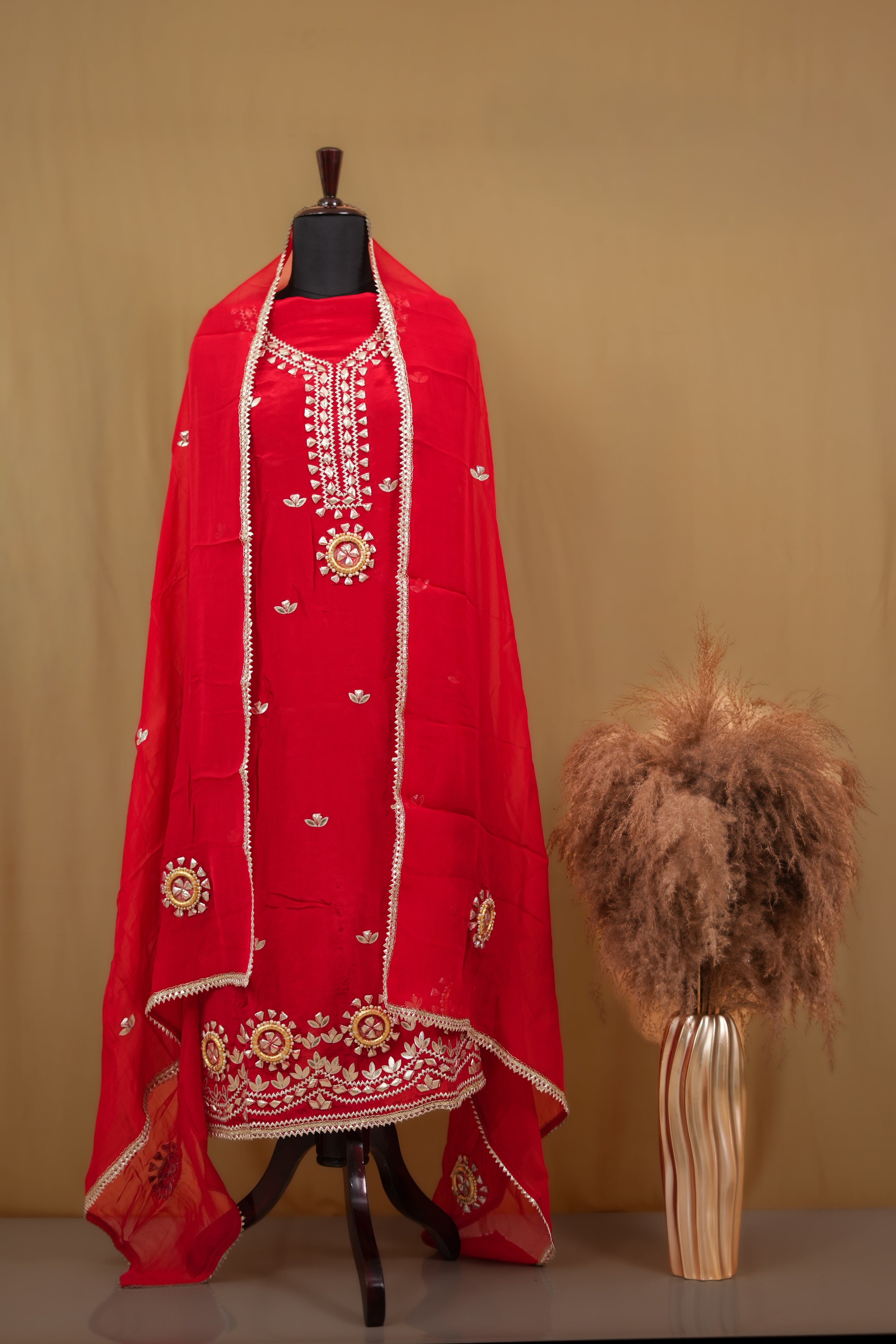 The Crimson Mandala Ensemble unstitched suit