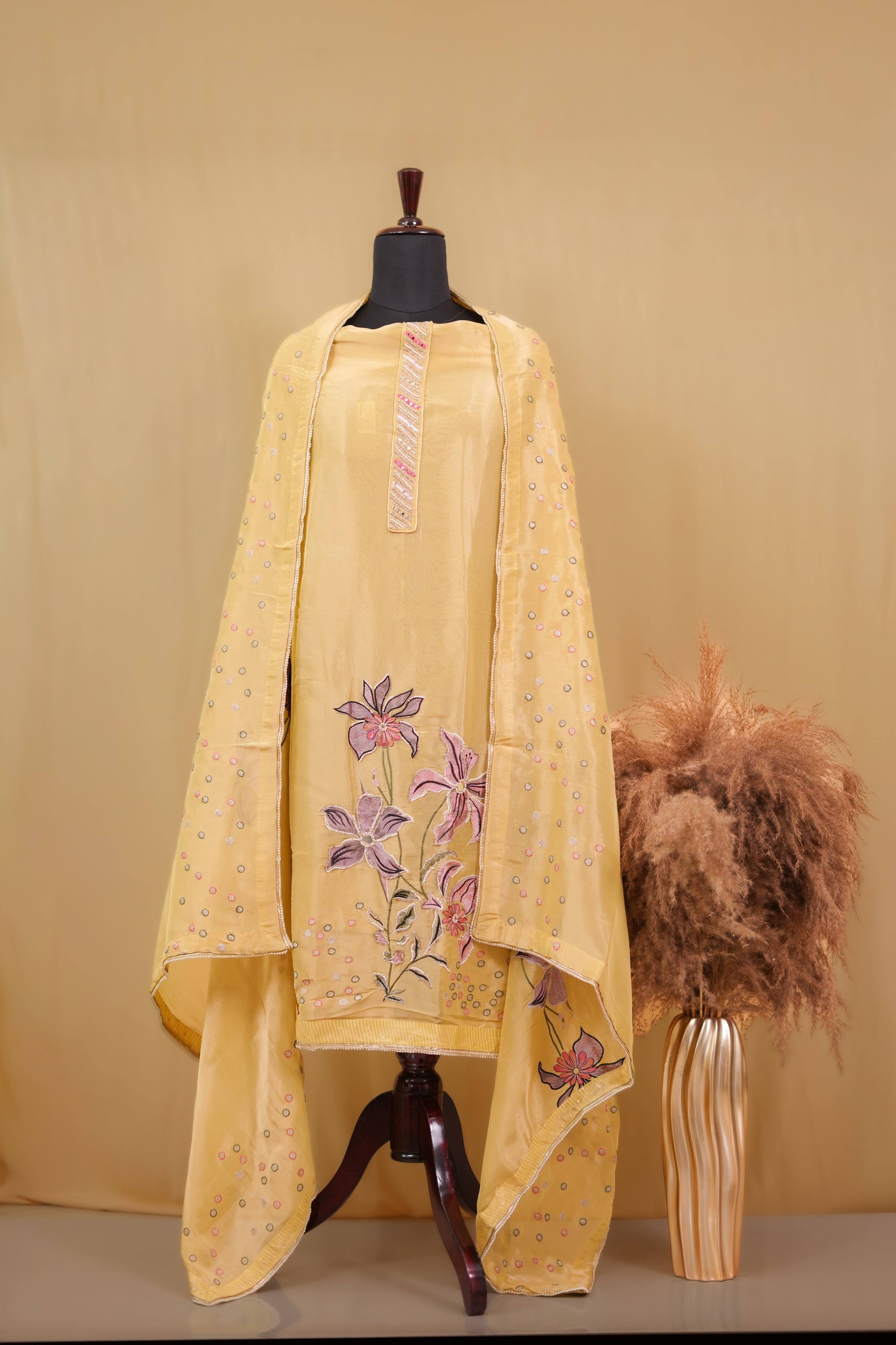 Pastel Blossom Breeze unstitched suit