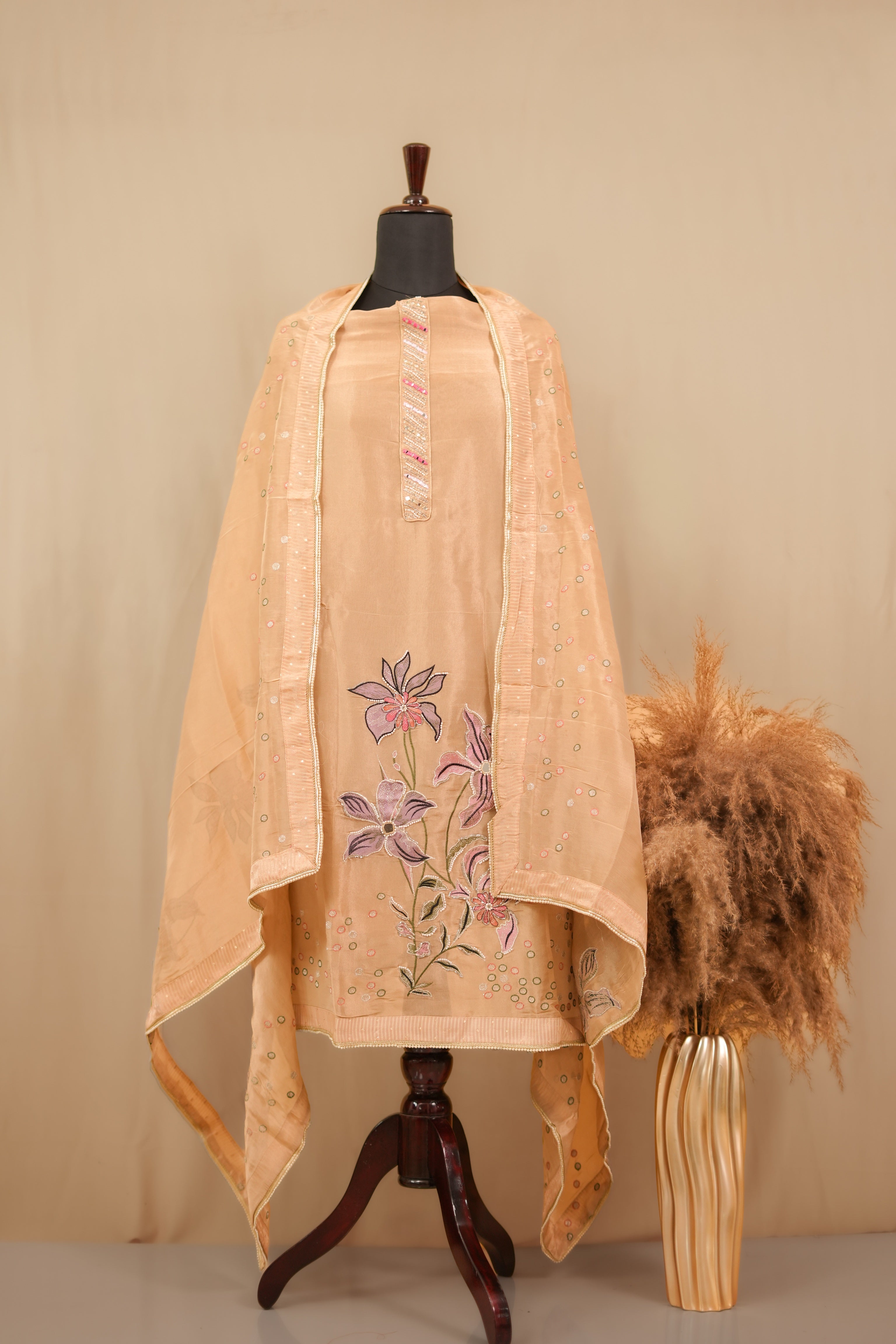 Pastel Blossom Breeze unstitched suit