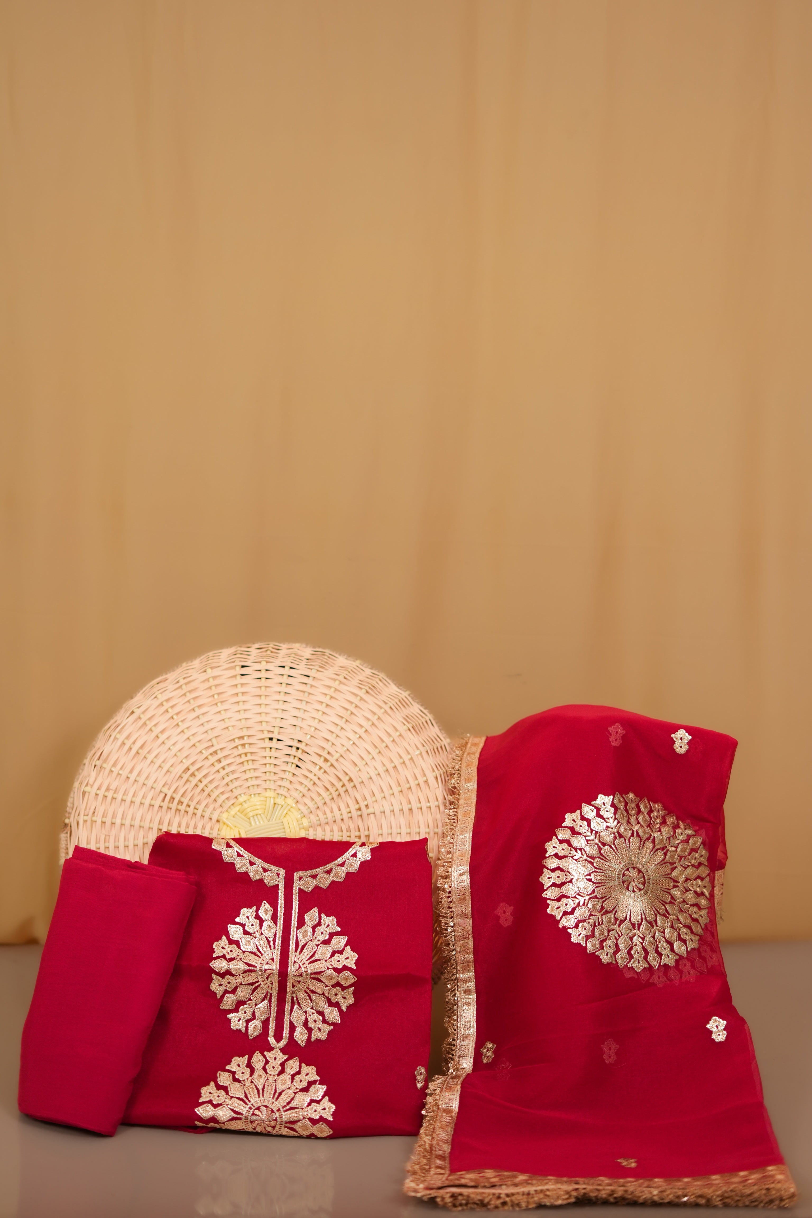 Desert Rose Radiance unstitched suit