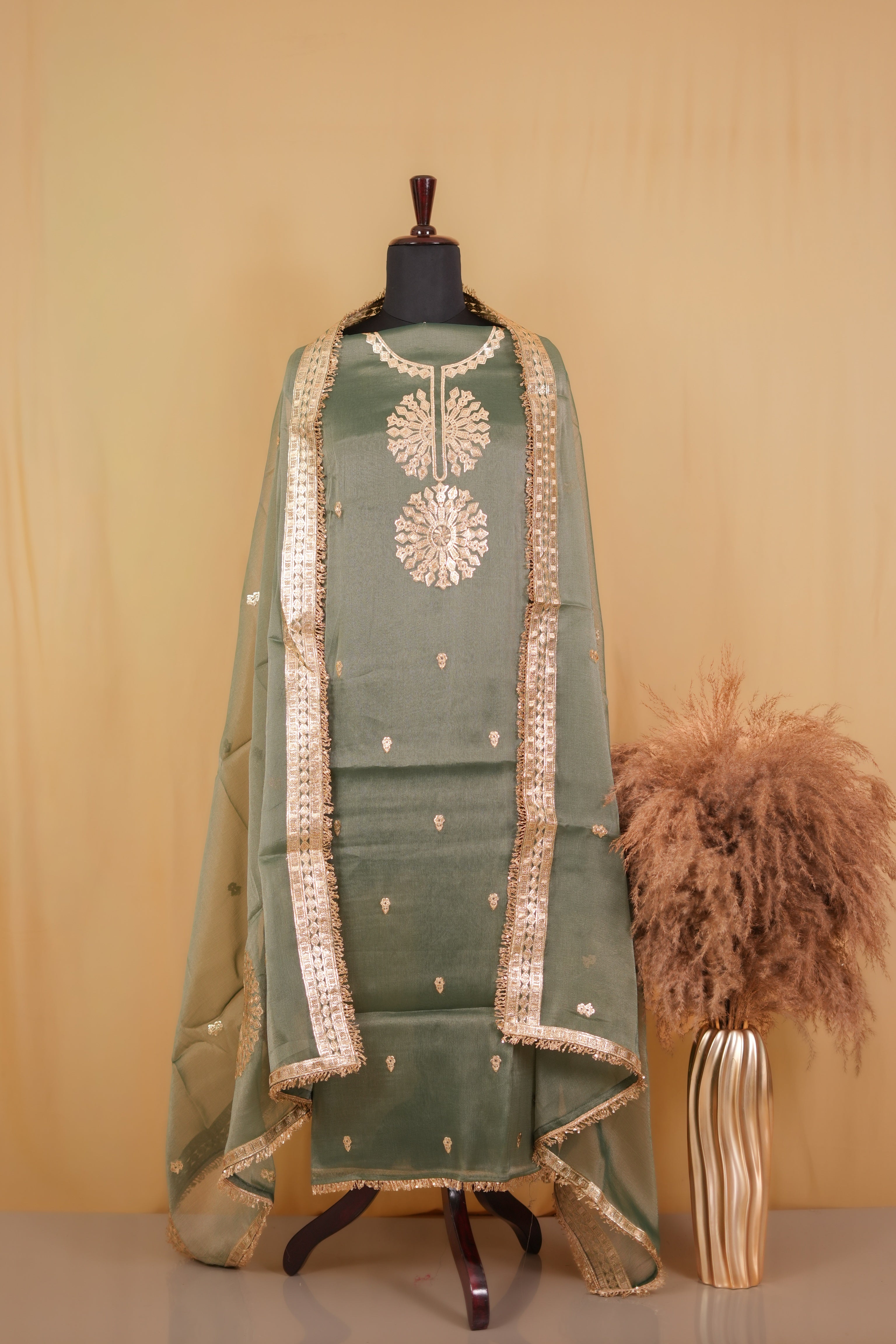 Desert Rose Radiance unstitched suit
